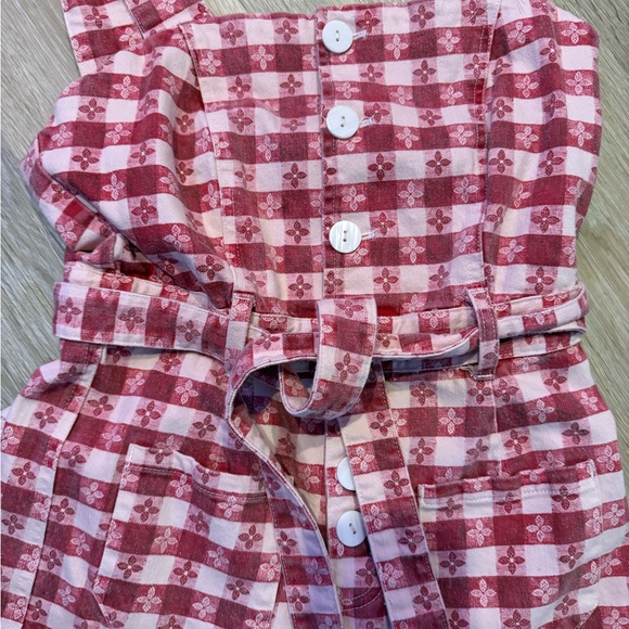 Rachel Antonoff Romper in Red and White Gingham - Picture 6 of 7